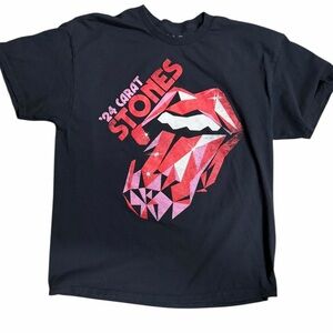 Rolling Stones 2024 Tour 24 Carat T-shirt Black Large T-shirt